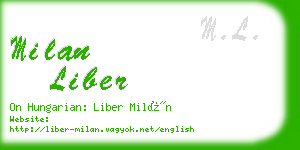 milan liber business card